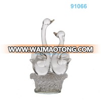 Glass swan for decoration