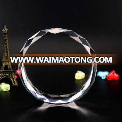 wholesale round shape paperweight with facet For Etching Wedding Souvenir Business Corporate Gifts