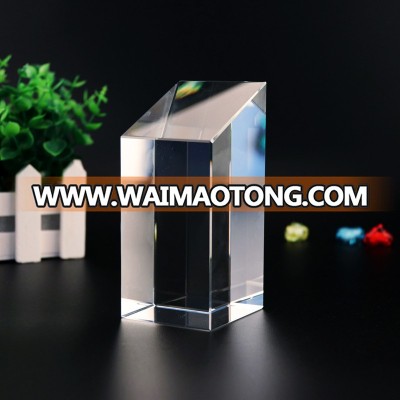 wholesale K9 clear bevel shape crystal block cube