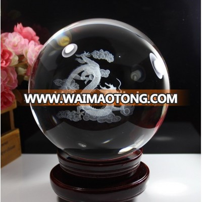 Laser engraved crystal ball with 3d image